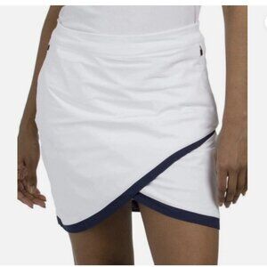 Peter Millar White Navy Laura Wrap Golf Skort Large XL Tennis Preppy Summer